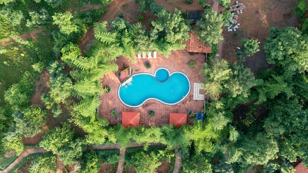 The oval pool at Tathastu Kanha from above