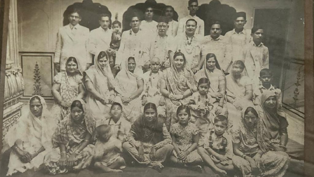 The family in an early photograph at the haveli