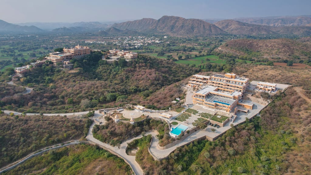 Aerial view of Fateh Vilas resort