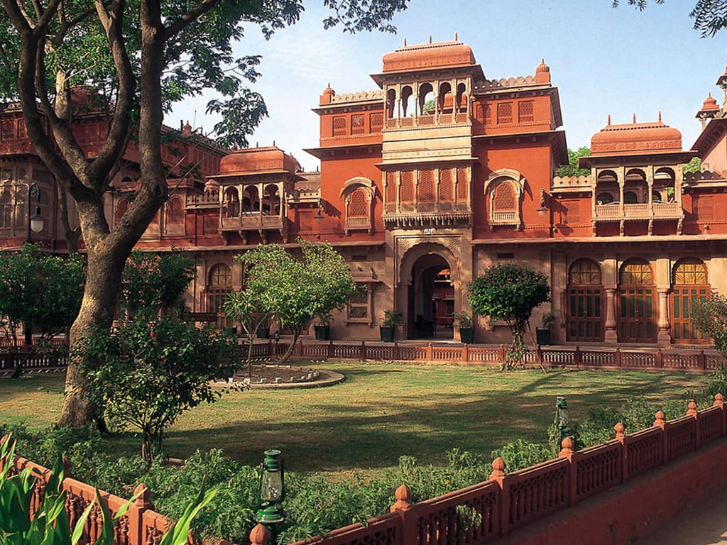 Palace wing seen across the lawn
