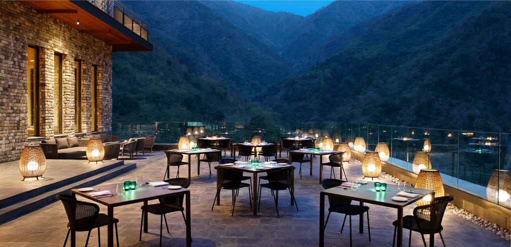 Alfresco dining terrace (site alt: Alfresco Dining - Banner Image of Taj Rishikesh, Uttarakhand)