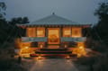 A Luxury Tented Suite at The Serai at dusk