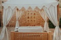 The garden daybed of the Royal Tented Suite at The Serai