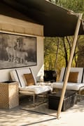 The private deck of a Tented Rock Suite