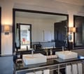 The bathroom vanity in a Tented Rock Suite
