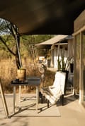 The writing desk on the verandah of the Family Suite (Felidae)