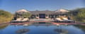 The pool and dining pavilion at Eden at Jawai