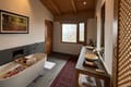 Villa bathroom with tub at Qayaam Gah