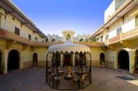 Iron pavilion in an inner courtyard