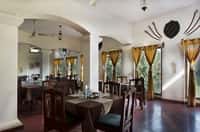 Dining room with arched openings