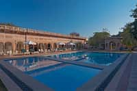 Swimming pool beside the arcade