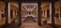 Pillared inner courtyard with skylight
