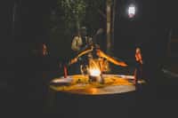 Dinner by lantern light at Tathastu Pench