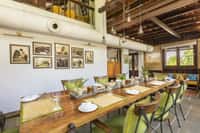 The dining hall at Pench Tree Lodge