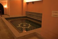 Tiled plunge pool with star motif on the rooftop, Padmaa, Jaipur