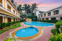 The courtyards and Portuguese architecture at Casa de Goa