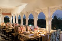 Indoor restaurant seating