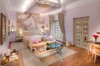 Suite with carved plaster relief panel