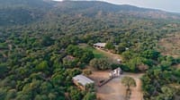 Camp clearing seen from the air