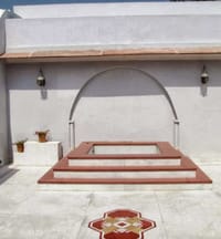 Sunken jacuzzi on a suite terrace