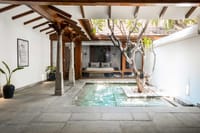 Private plunge pool in a villa courtyard