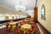Sheesh Mahal hall laid for a banquet