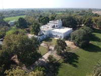 Aerial view of house and grounds