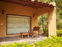 The verandah of a villa, with its own sit-out
