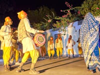Tribal dancers performing in the grounds