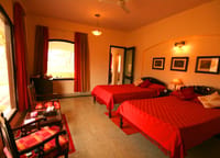 Twin beds in a suite
