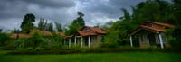 The cottages across the meadow