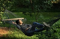 A hammock in the jungle greenery