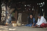 Traditional craft work near the lodge