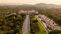 The resort in its landscape from above