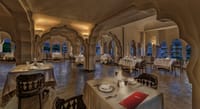 The arched restaurant interior