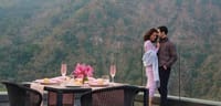 Romantic dining with river view (site alt: Romantic Dining with View from Taj Rishikesh, Uttarakhand - Banner Image)