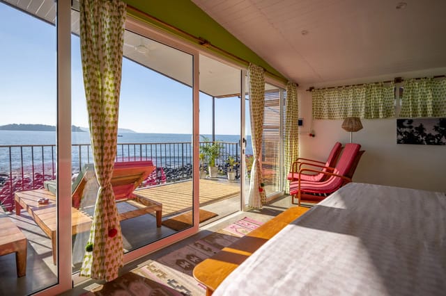 The best room in the house, thirty-five metres from the sand.