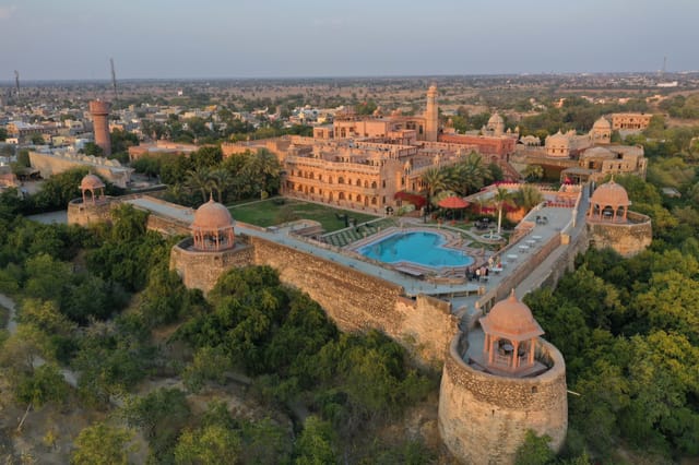 Khimsar Fort aerial
