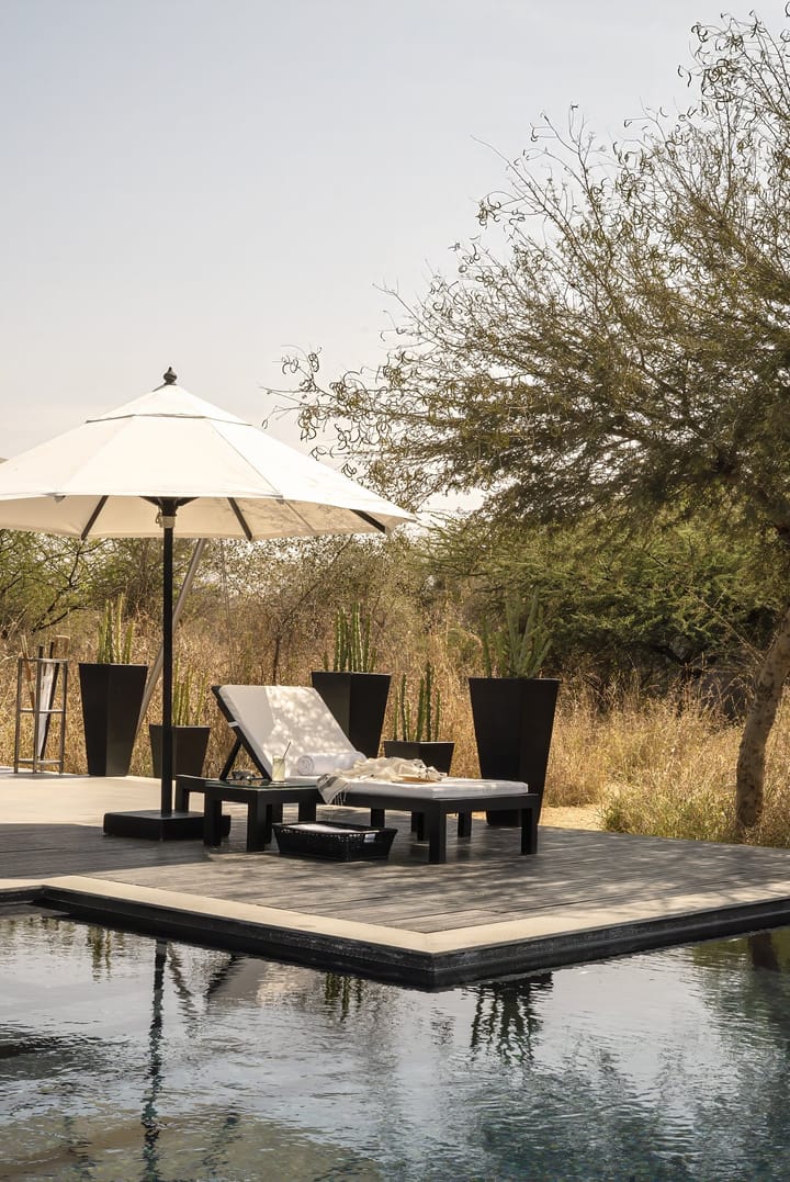 Loungers by the private pool of the Royal Suite (Panthera)