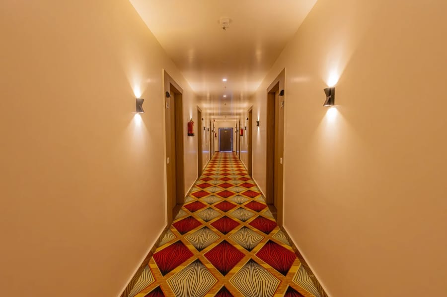 Guest-floor corridor, Mosaic Connect Ayodhya, Ayodhya