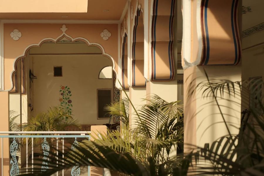 A bed at Kothi Pushkar