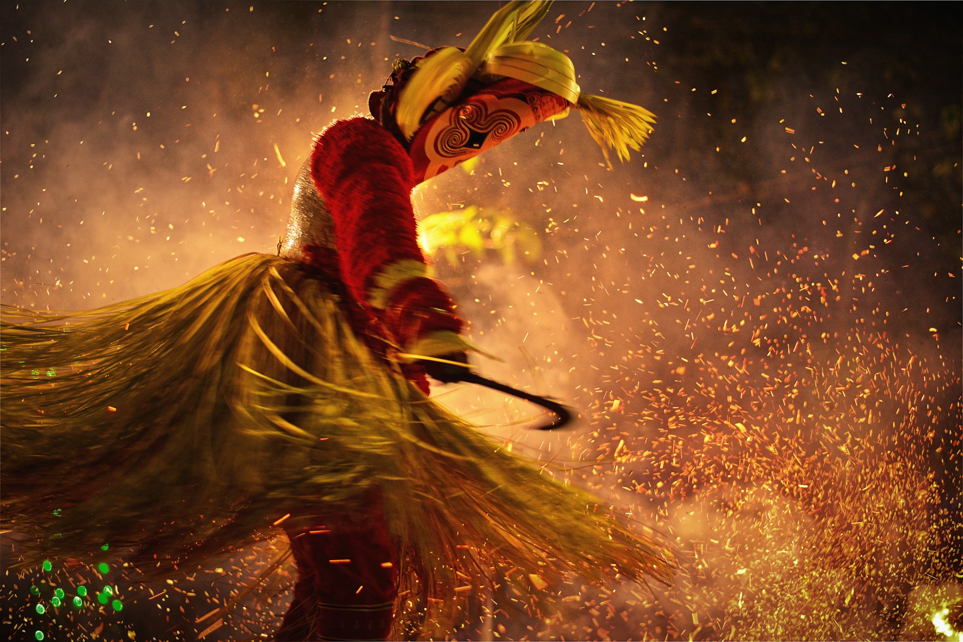 Traditional Indian Theyyam performer